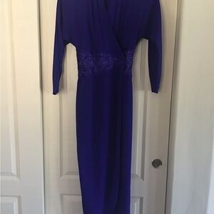 Chic Long Sleeve Purple Dress